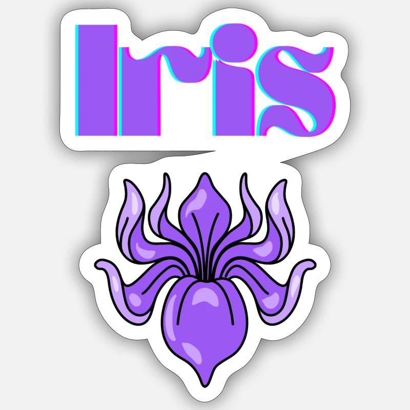 Iris - Sticker Größe S (10 x 10 cm) - Mattweiß