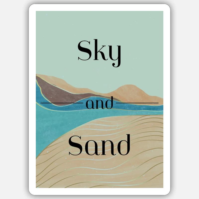 CIELO E SABBIA Sticker formato S (10 x 10 cm)