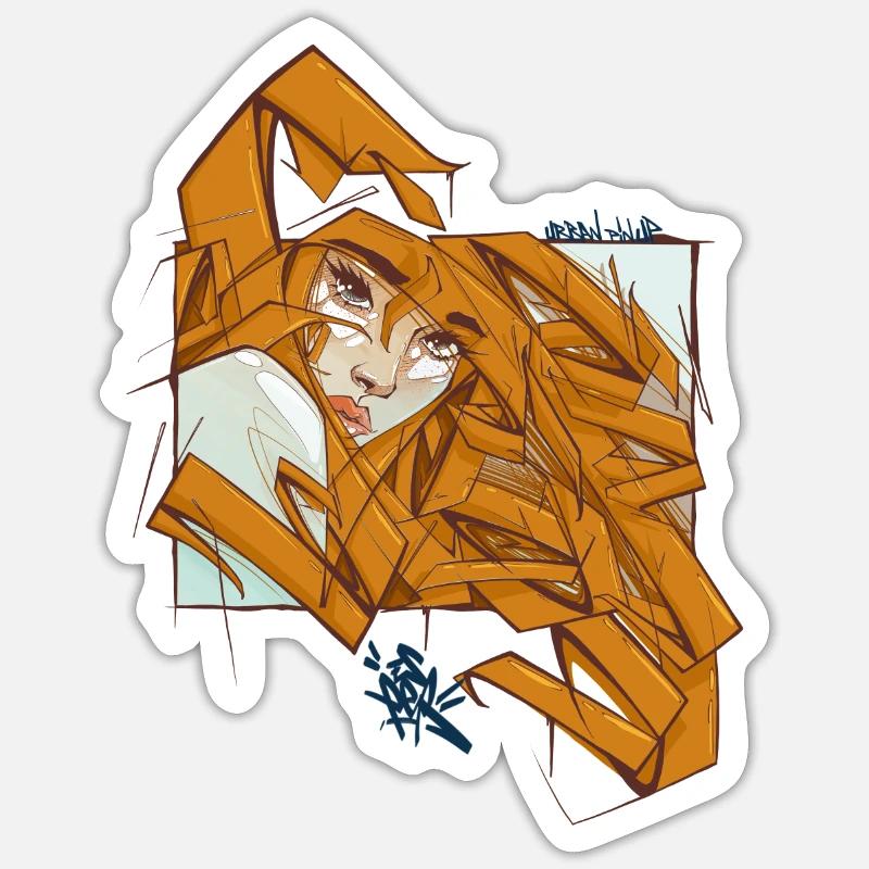 Louane - Sticker taille S (10 x 10 cm) - blanc mat