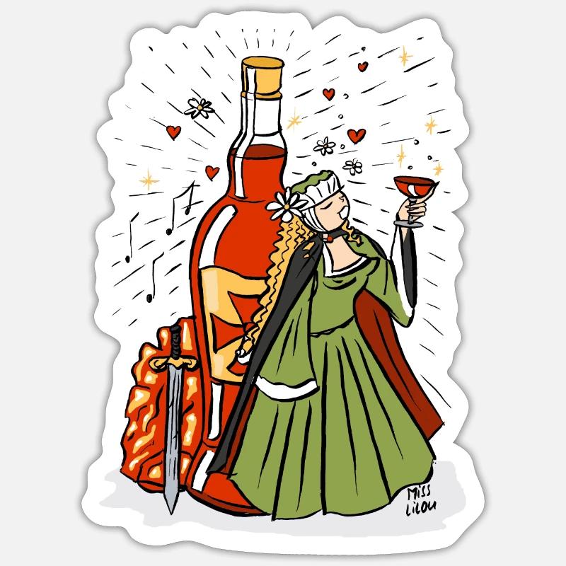 Amber banyuls - Sticker size S (10 x 10 cm) - white matte