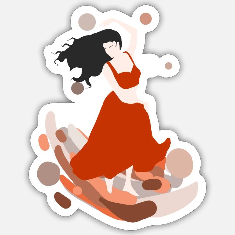 Danseur espagnol Sticker taille S (10 x 10 cm)