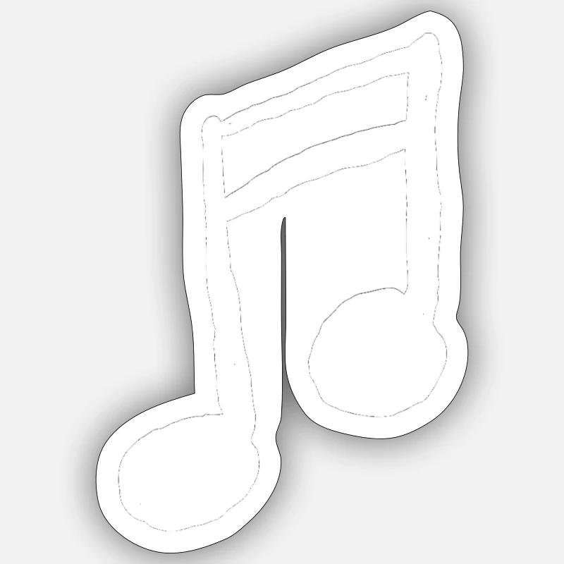 Note (logo large, white) Sticker size S (10 x 10 cm)