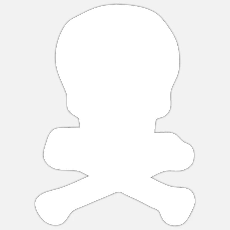 Skulls and bones - Sticker size S (10 x 10 cm) - white matte