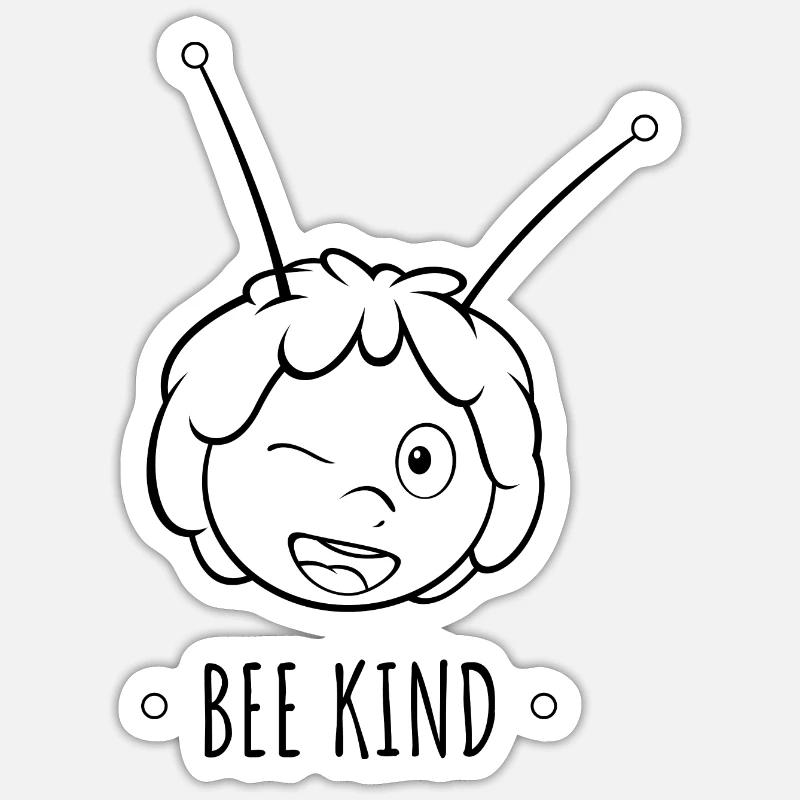 Maya The Bee Bee Kind Quote - Sticker size S (10 x 10 cm) - white matte