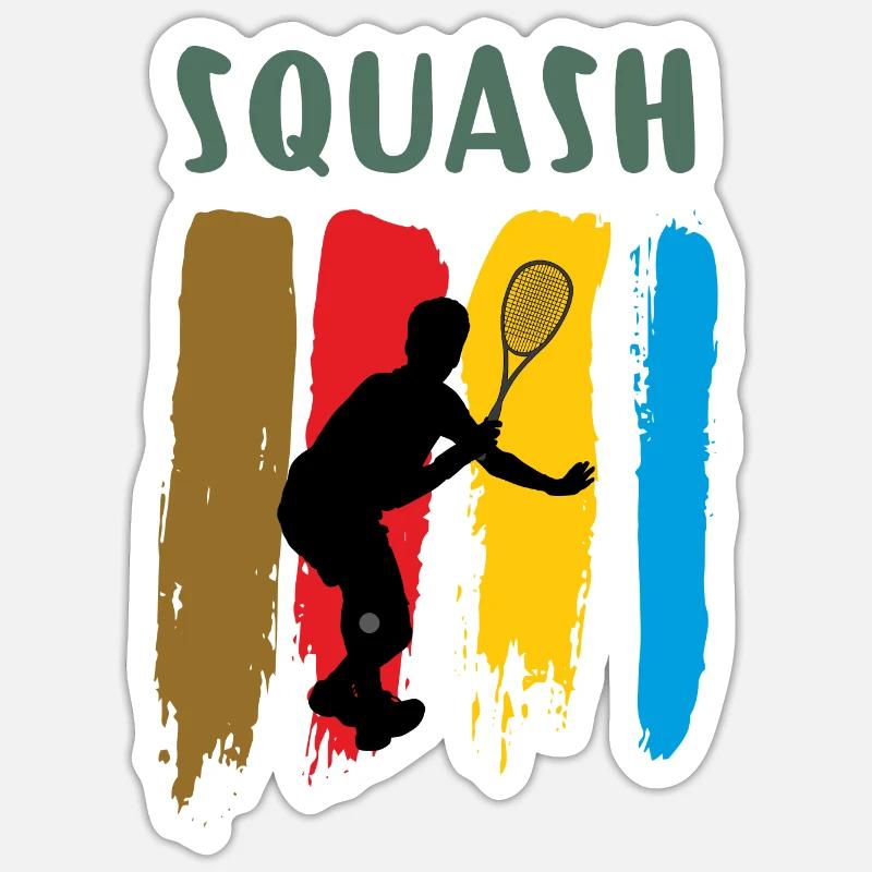 Squash - Sticker taille S (10 x 10 cm) - blanc mat