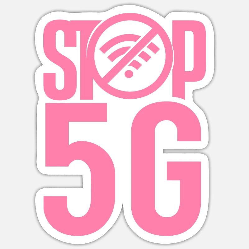 Stops 5G adversary network radiation cellular Sticker size S (10 x 10 cm)