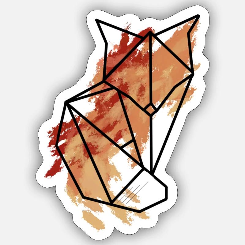 Abstract Fox Sticker Größe S (10 x 10 cm)