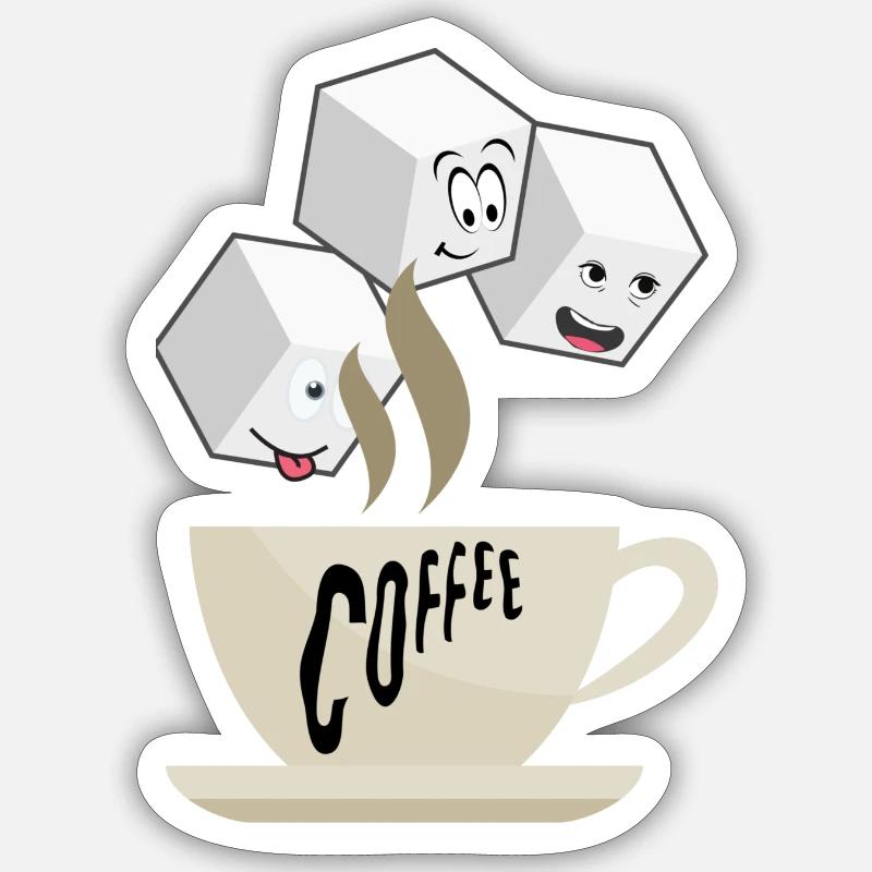 coffee time - Sticker size S (10 x 10 cm) - white matte