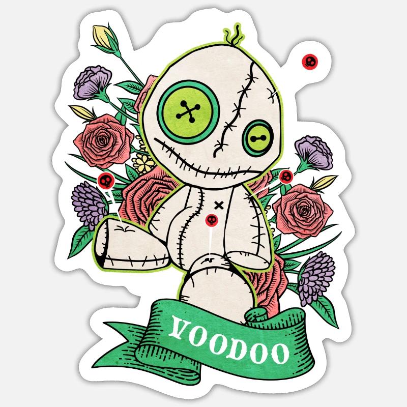 Let's Do Voodoo - Sticker size S (10 x 10 cm) - white matte