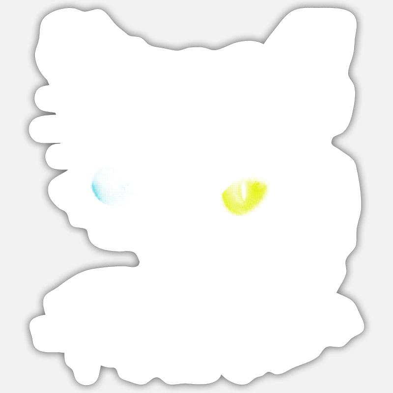 Chat noir Sticker taille S (10 x 10 cm)