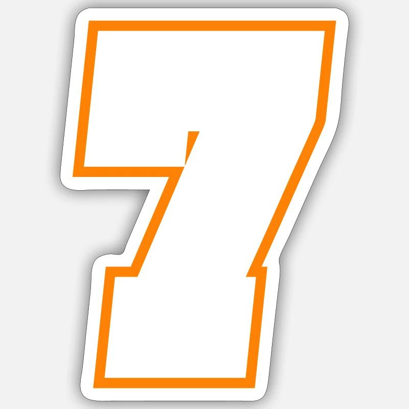 7 Symbole numérique - Sticker taille S (10 x 10 cm) - blanc mat