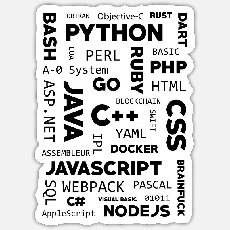 I LOVE CODE - Sticker taille S (10 x 10 cm) - blanc mat