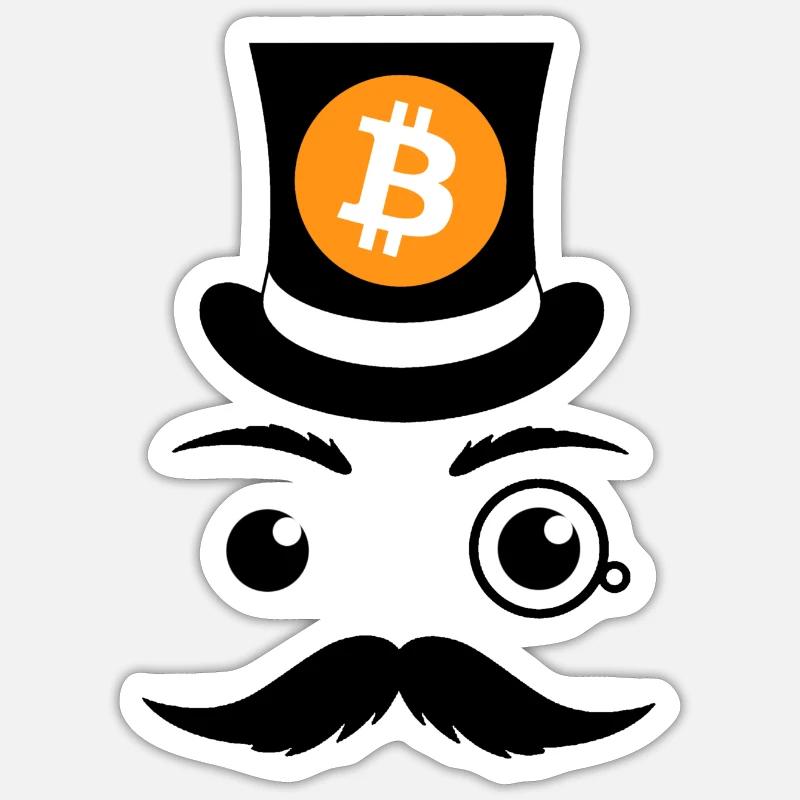 Mr. Bitcoin Sticker size S (10 x 10 cm)