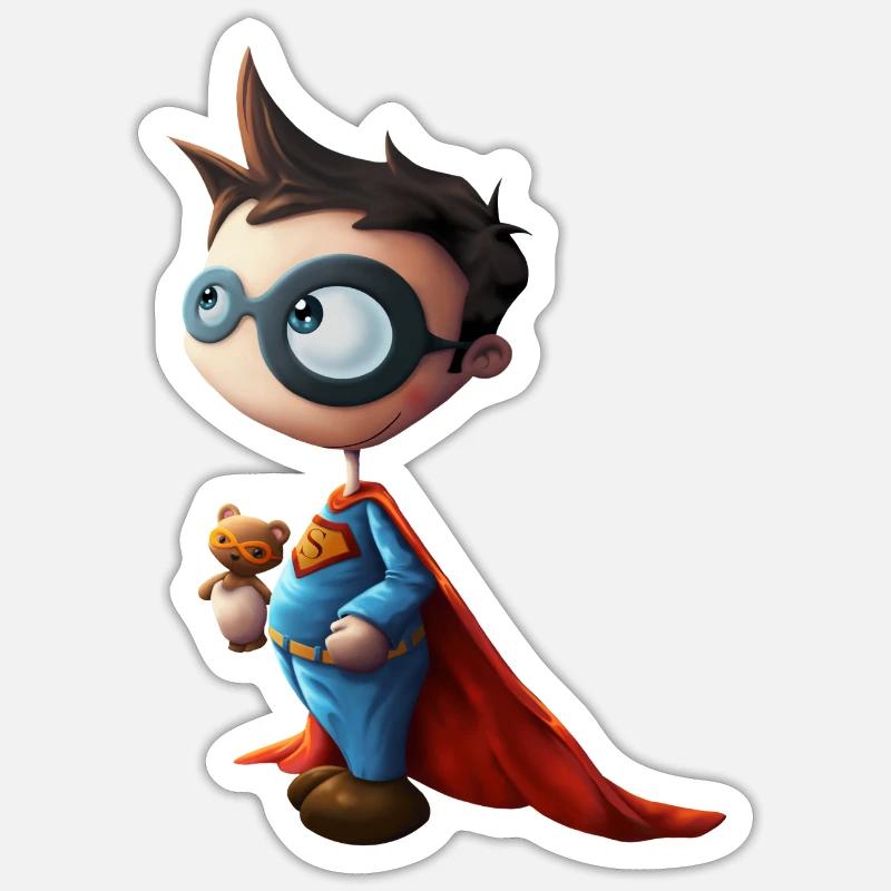 Superheld Sticker Größe S (10 x 10 cm)