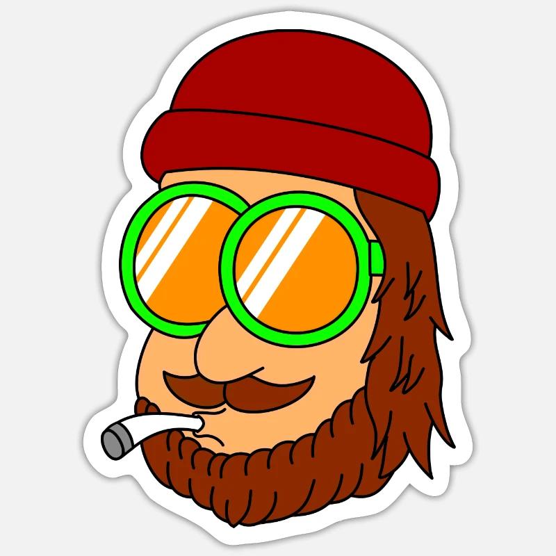 Chill Dude - Sticker Größe S (10 x 10 cm) - Mattweiß