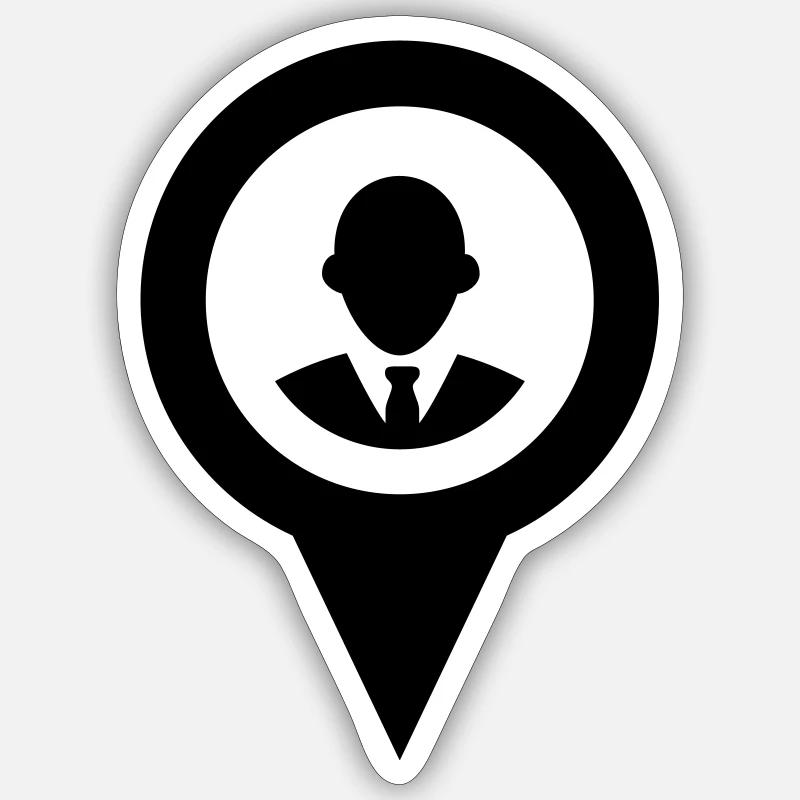 Location Icon Person GPS Symbol Web Tracking Sticker size S (10 x 10 cm)