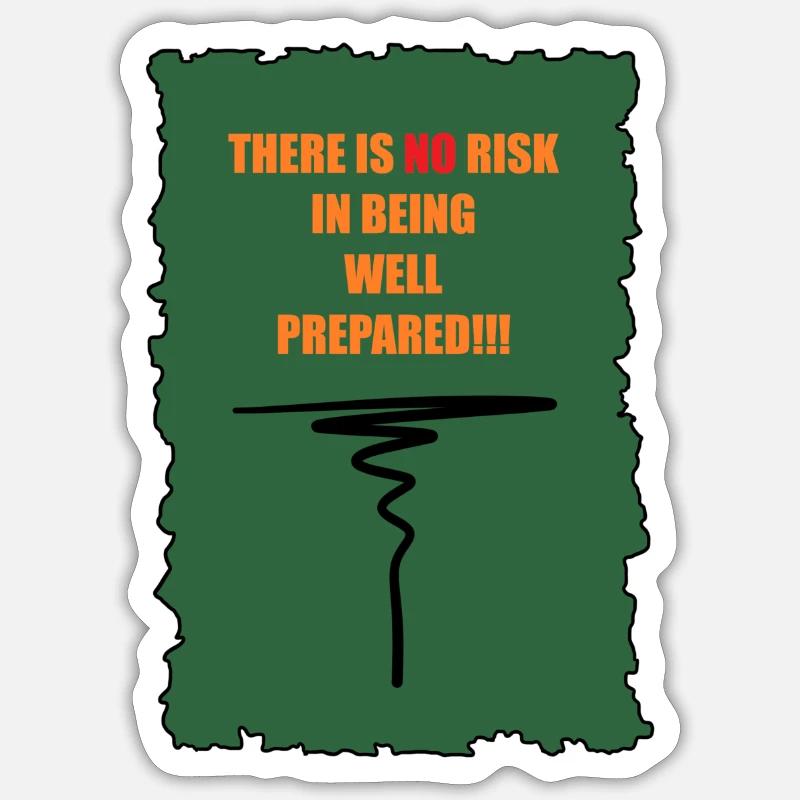 No risk....! - Sticker size S (10 x 10 cm) - white matte