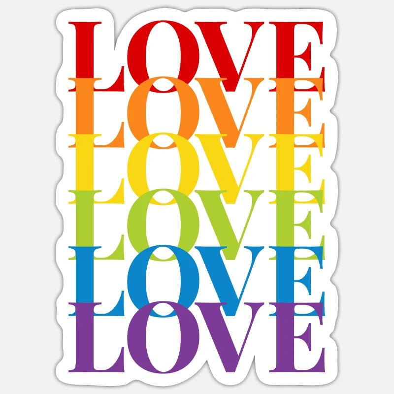 Amour - Sticker taille S (10 x 10 cm) - blanc mat