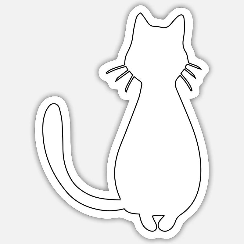 chat Sticker taille S (10 x 10 cm)