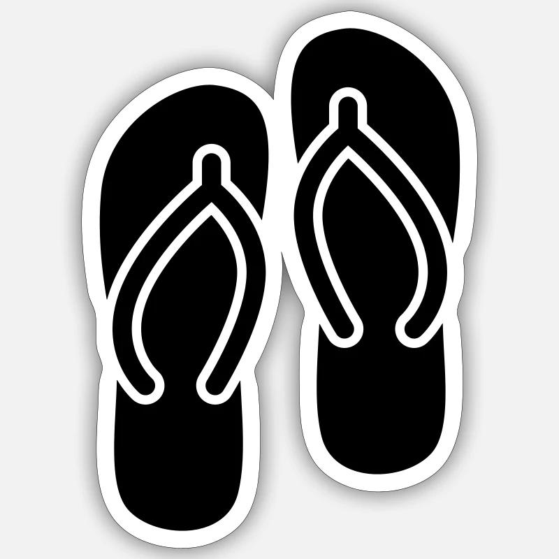 Flip-flops icon Sticker size S (10 x 10 cm)