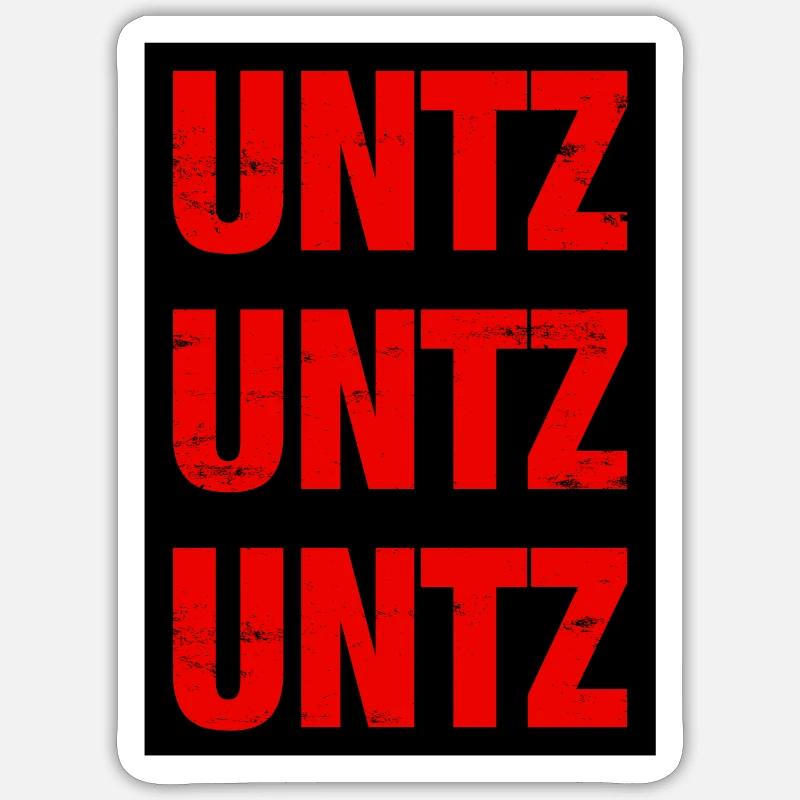 Techno - techno music - rave - techno sticker untz - Sticker Größe S (10 x 10 cm) - Mattweiß