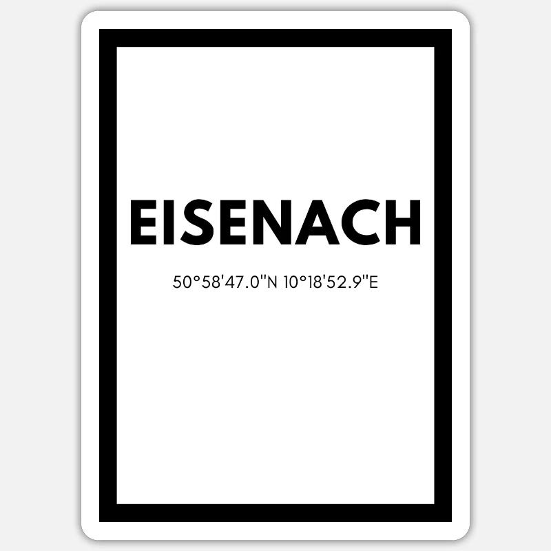 Eisenach Coordinates Thuringia Sticker Sticker size S (10 x 10 cm)