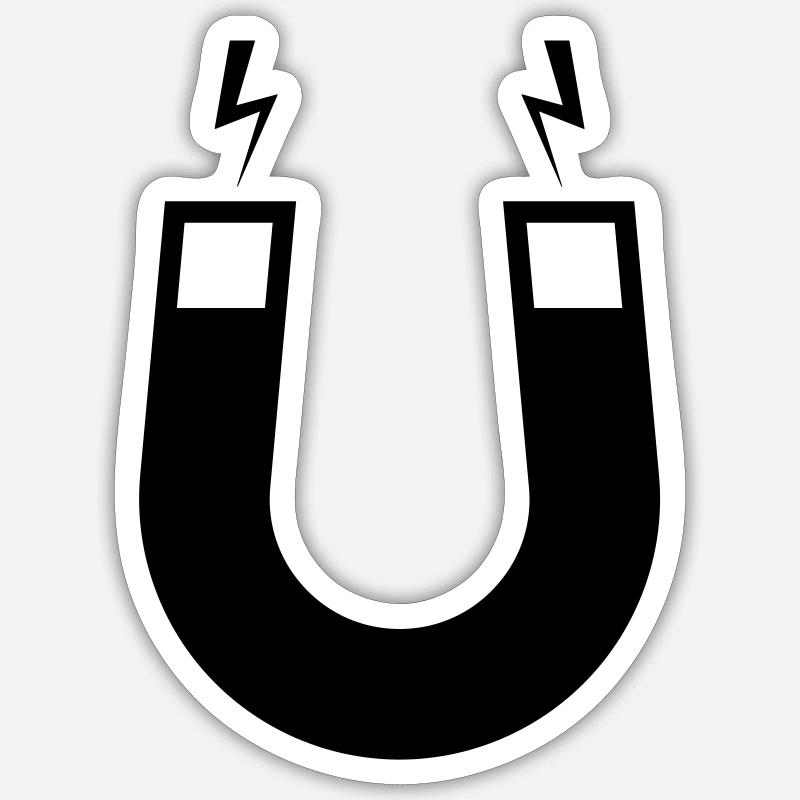 Horseshoe magnet Sticker size S (10 x 10 cm)