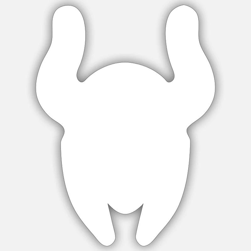 Casque Viking - Sticker taille S (10 x 10 cm) - blanc mat
