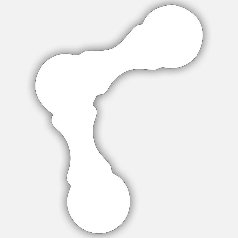 Bicycle Chain - Sticker size S (10 x 10 cm) - white matte