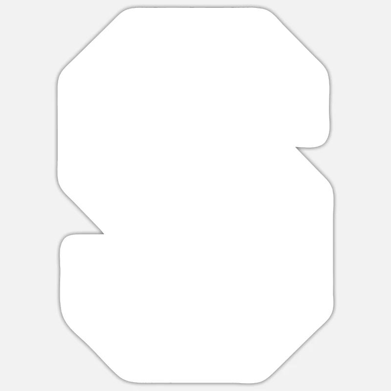 Buchstabe S - Sticker Größe S (10 x 10 cm) - Mattweiß