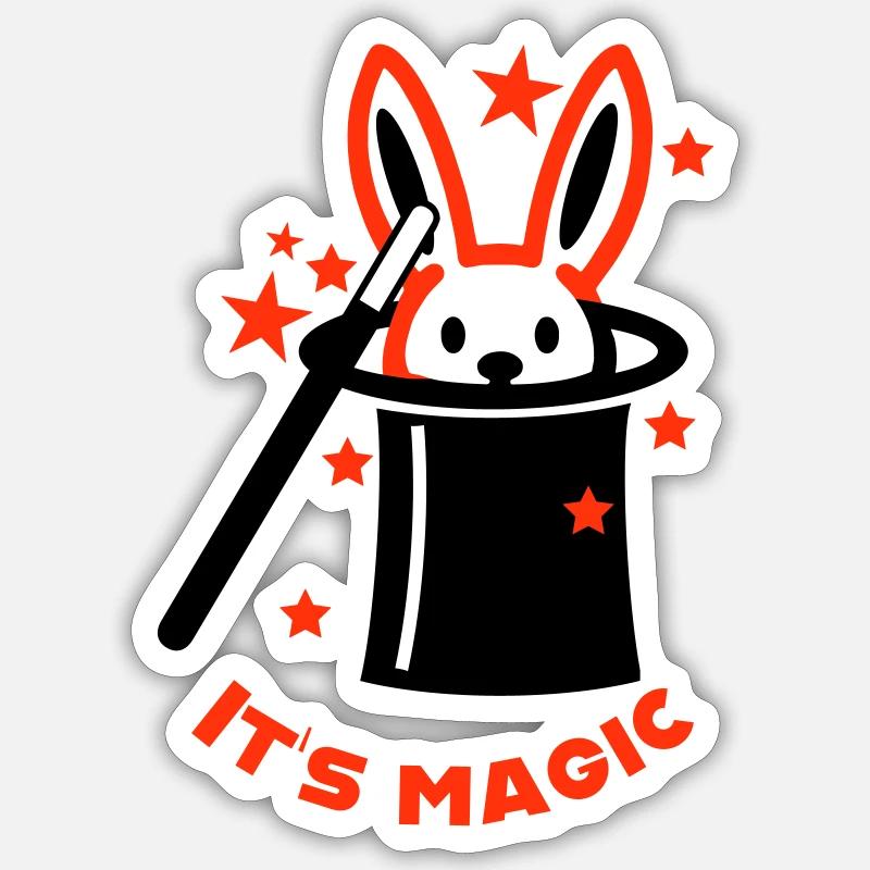 It s magic - Sticker Größe S (10 x 10 cm) - Mattweiß