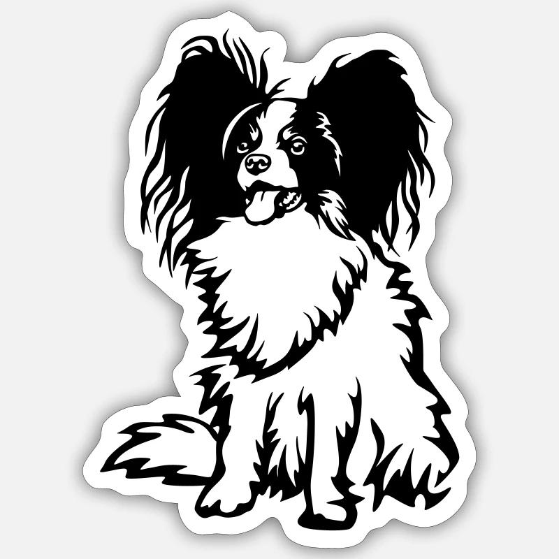 Papillon - Sticker taille S (10 x 10 cm) - blanc mat