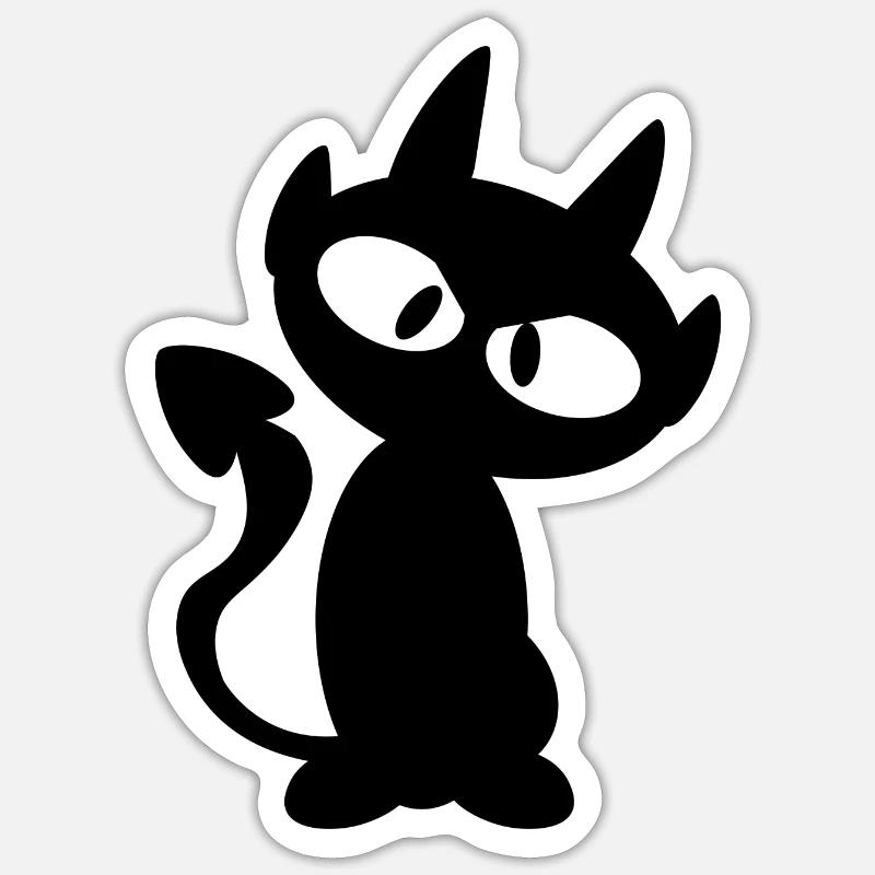 little black devil - devil T-shirt Sticker size S (10 x 10 cm)