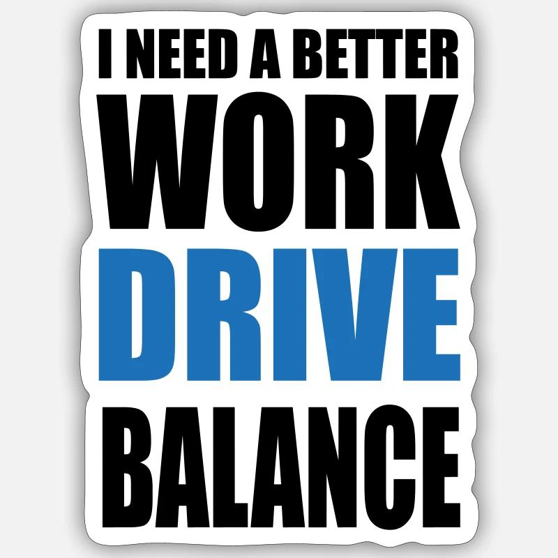 Work Drive Balance Sticker Größe S (10 x 10 cm)
