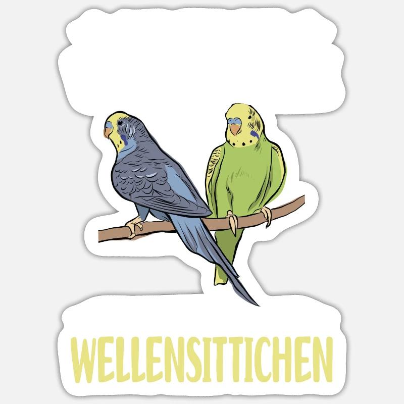 Perruche ondulée Sticker taille S (10 x 10 cm)