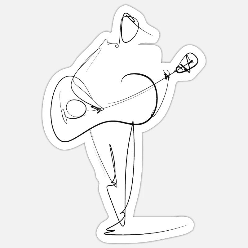 Guitar Sticker size S (10 x 10 cm)