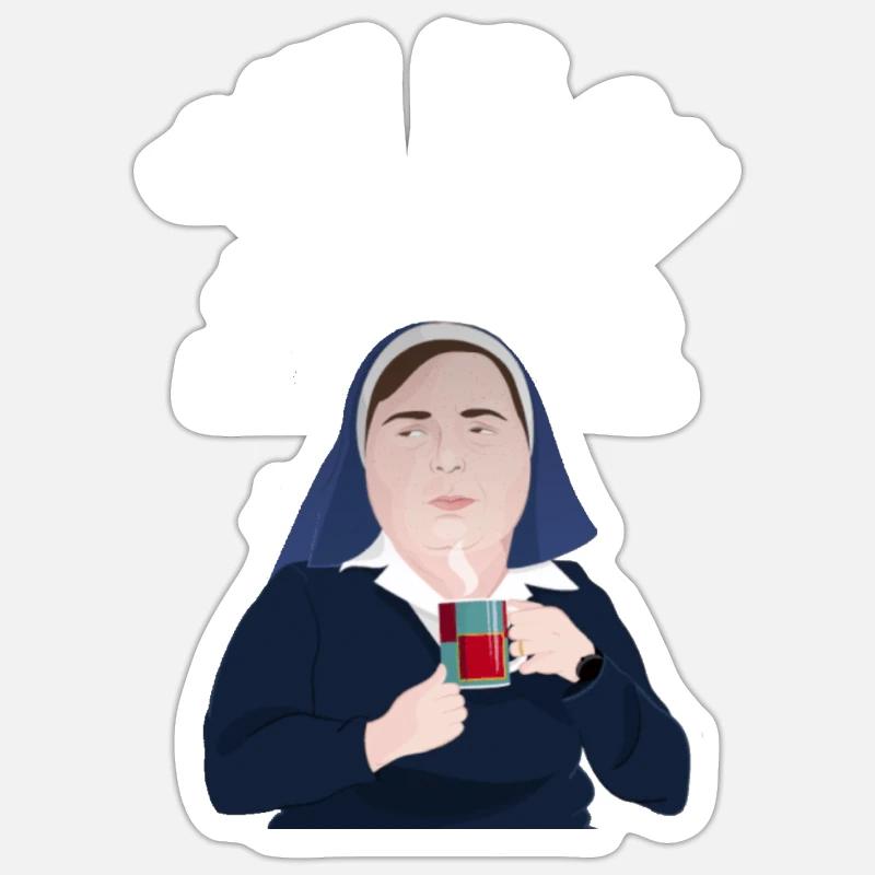 Schwester Michael Derry Sticker Größe S (10 x 10 cm)