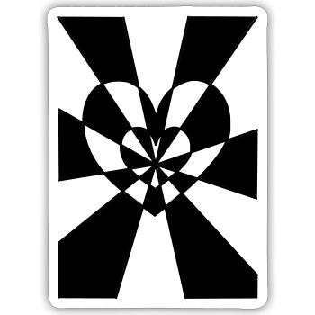 Heart's ray - Sticker size S (10 x 10 cm) - white matte - Front