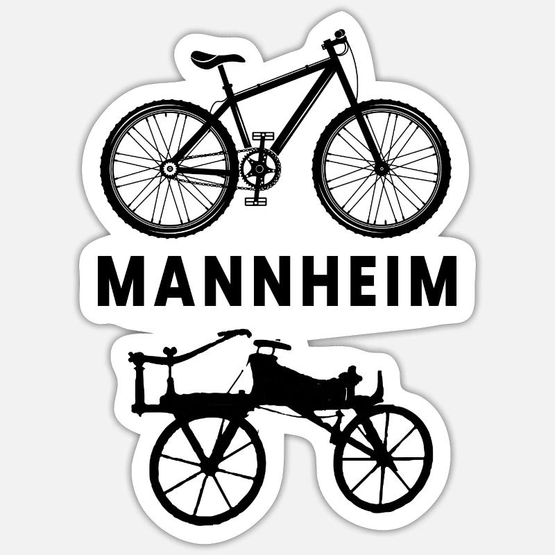 Mannheim Monnem - Sticker size S (10 x 10 cm) - white matte
