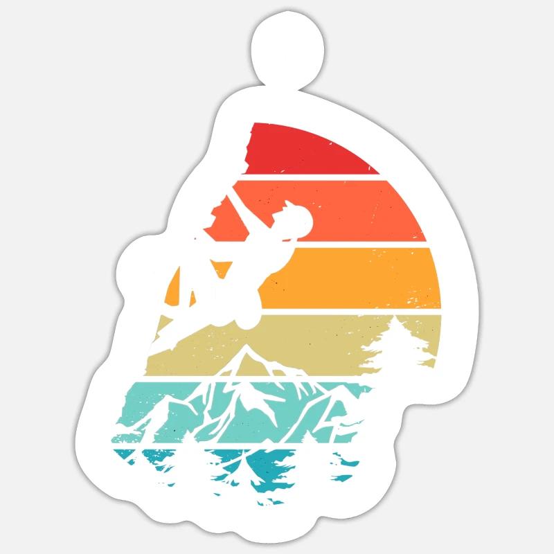 Trad Climbing Bouldering - Sticker size S (10 x 10 cm) - white matte