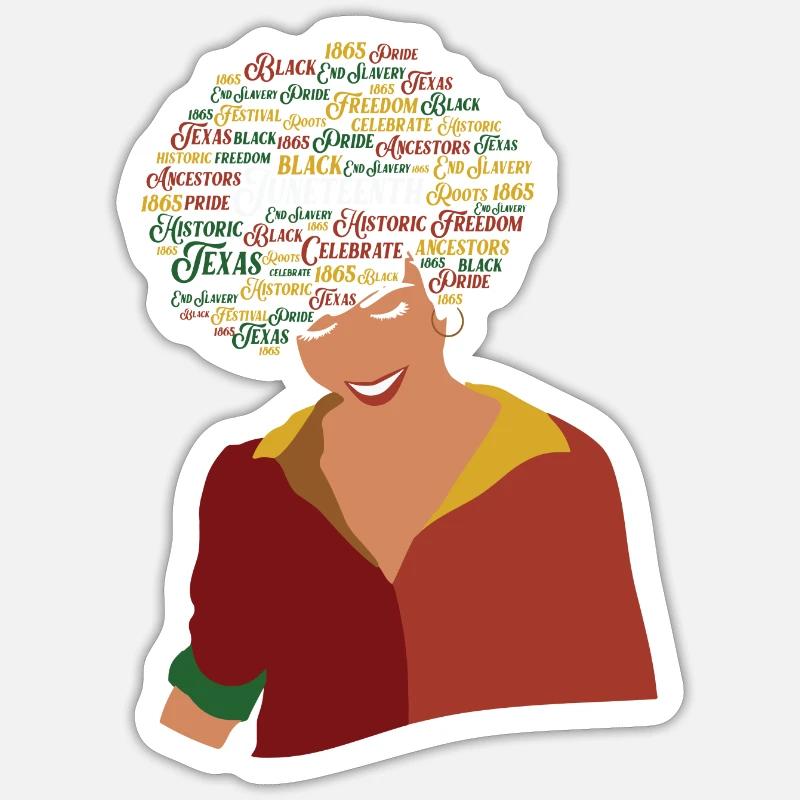 Juneteenth Black History Day Pride Gift Sticker size S (10 x 10 cm)