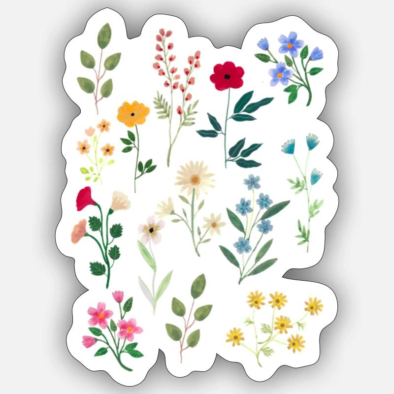 Spring Botanicals Sticker size S (10 x 10 cm)