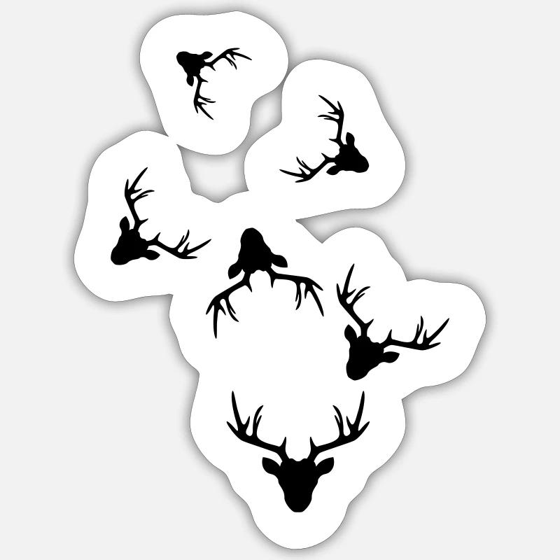 Deer Deer icon - Sticker size S (10 x 10 cm) - white matte
