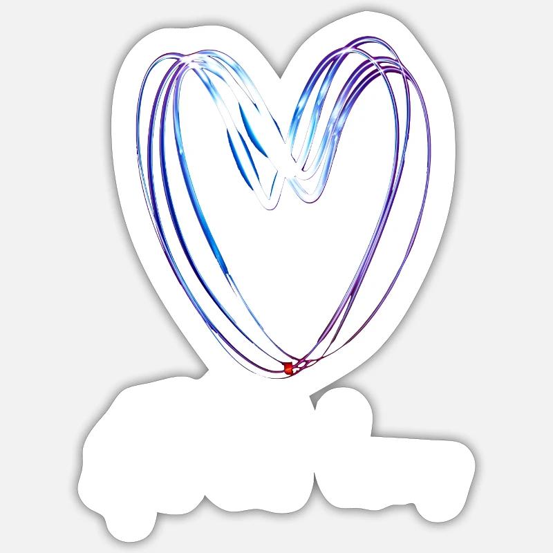 Sei verliebt - Sticker Größe S (10 x 10 cm) - Mattweiß