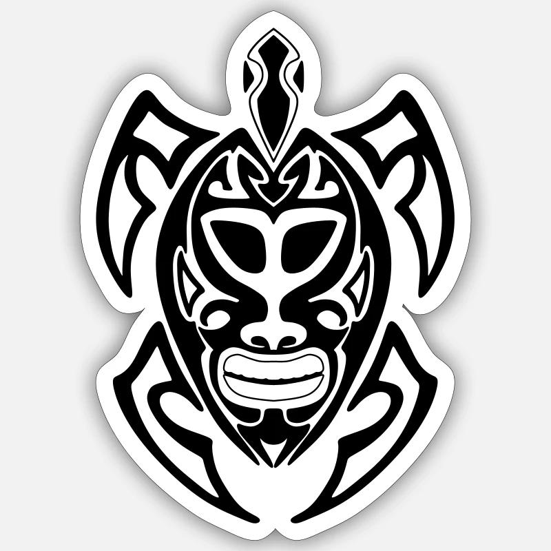 Polynesian turtle Sticker size S (10 x 10 cm)