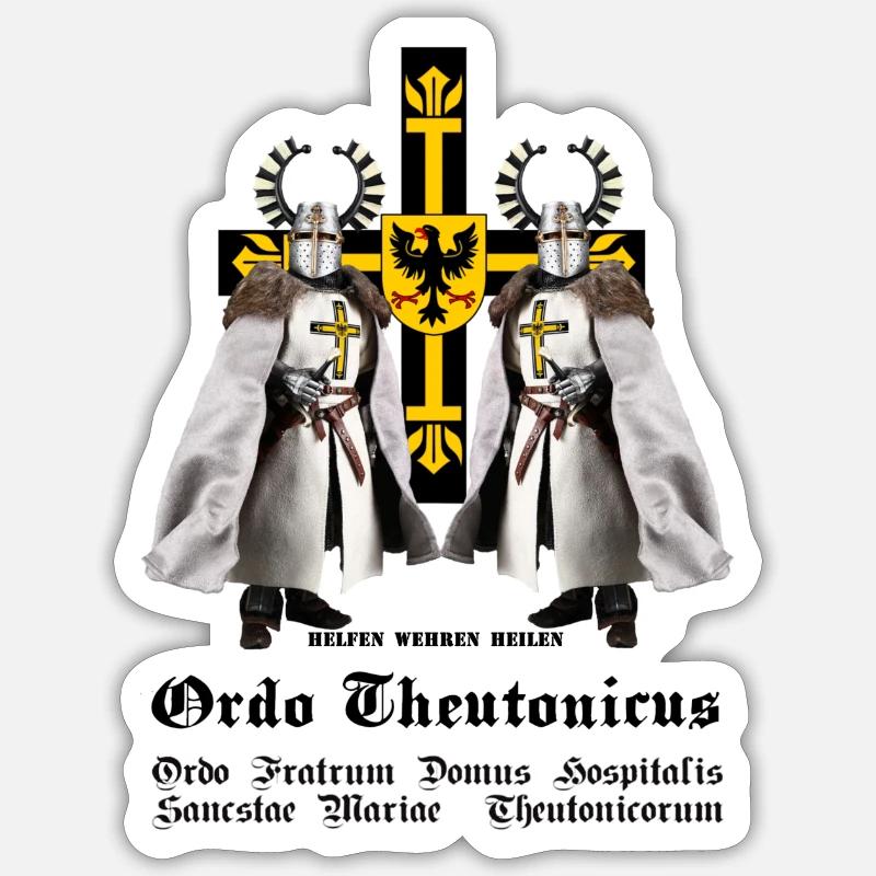 Conception de commande allemande #01 - Sticker taille S (10 x 10 cm) - blanc mat