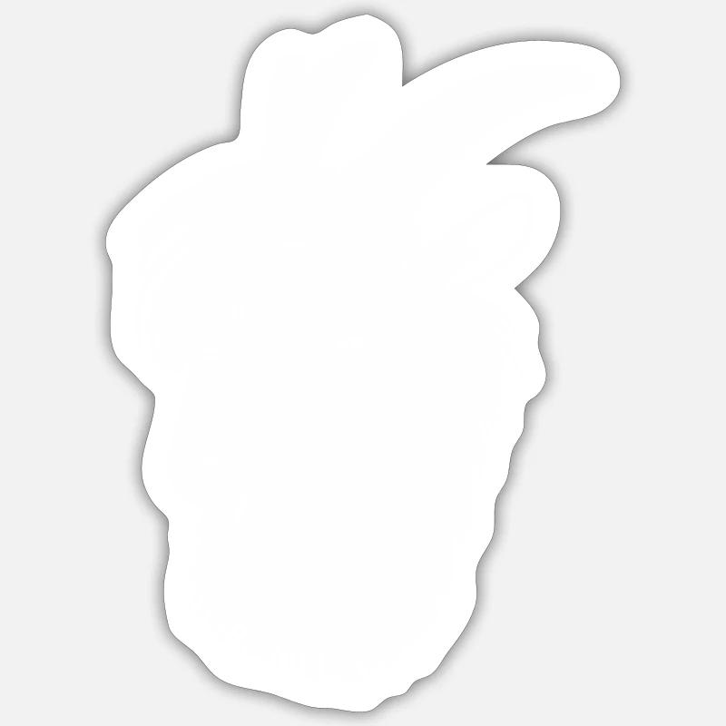Ziege - Sticker Größe S (10 x 10 cm) - Mattweiß