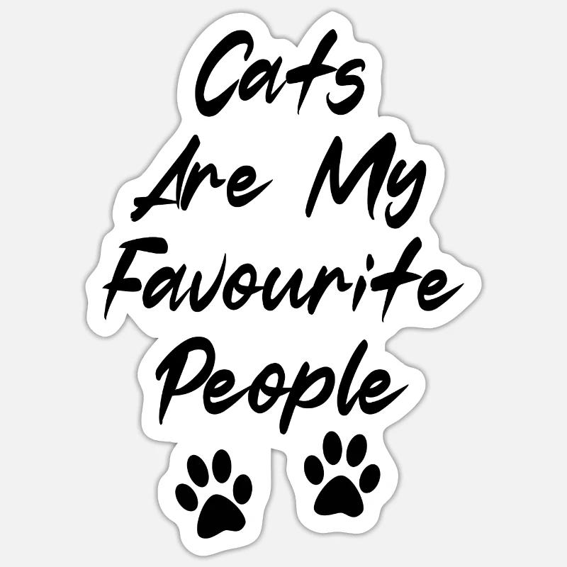Cat Man - Sticker size S (10 x 10 cm) - white matte