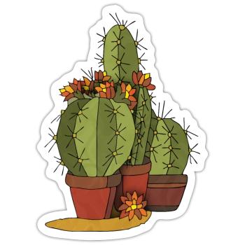 Fleur - Sticker taille S (10 x 10 cm) - blanc mat - Devant