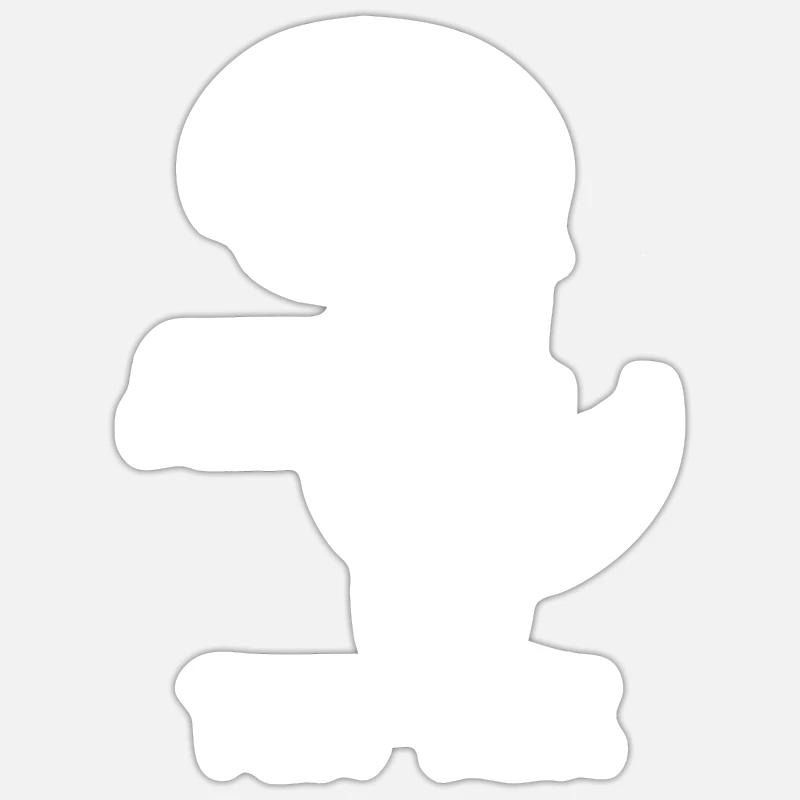 Thé-Rex - Sticker taille S (10 x 10 cm) - blanc mat